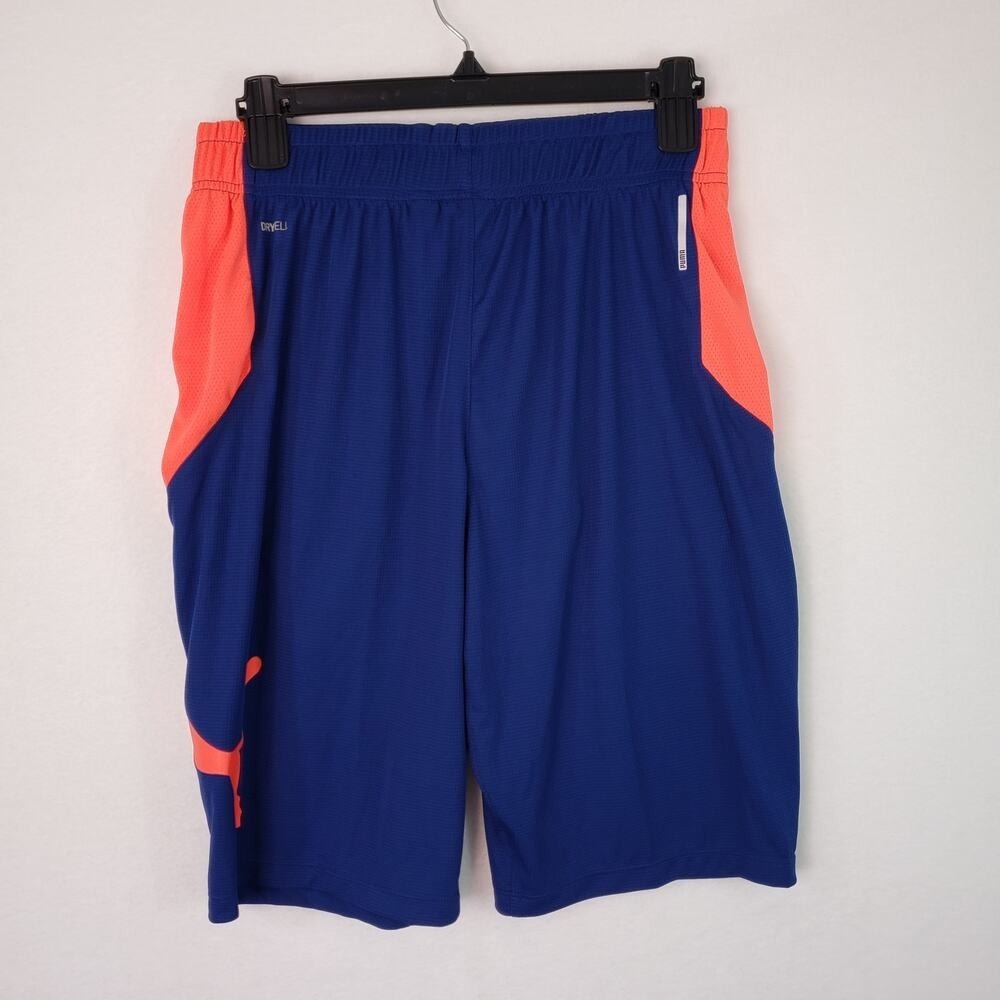 PUMA‎ Cat Shorts Mens Small Dry Cell Moisture Management Blue Coral Pockets NEW - Picture 2 of 10